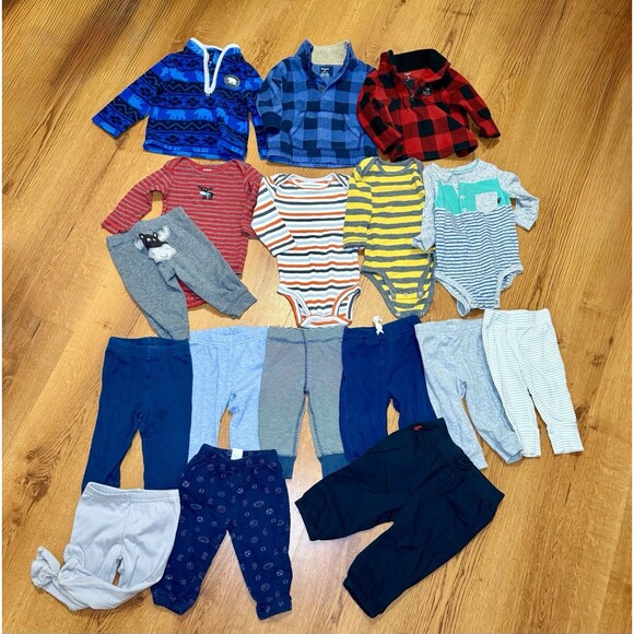 Baby Boy 6 Month Winter Lot Polo Ralph Lauren Carters Osh Kosh 17 Pcs - Picture 1 of 16